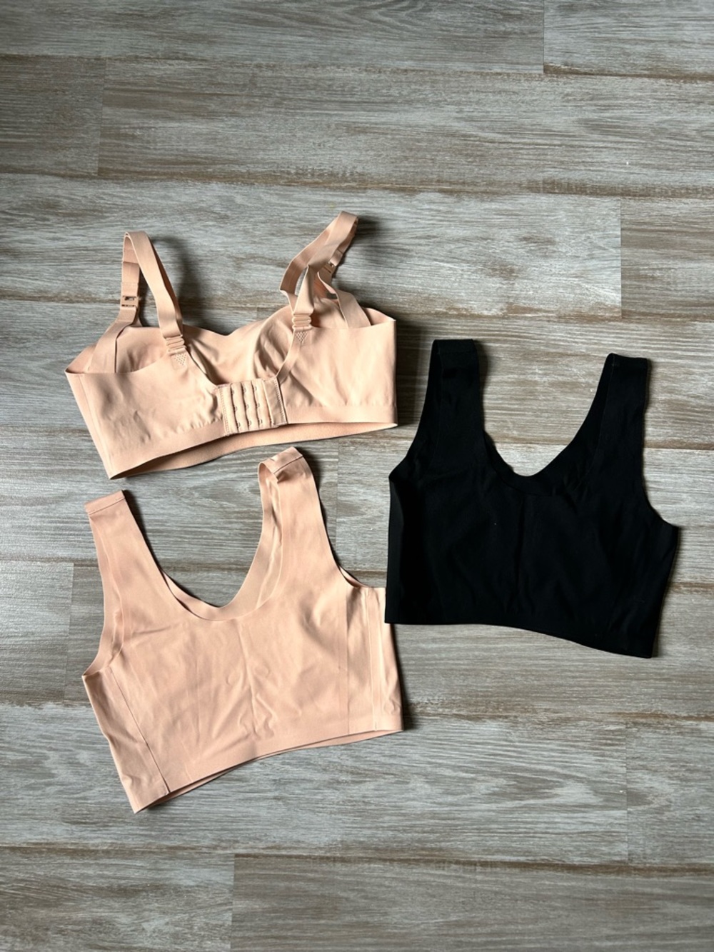 3-Pack Seamless Maternity Bralette Bundle in Nude & Black by Kindred Bravely